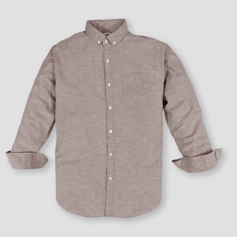 Smart-fit shirt in soft Cotton Chambrey Fabric with a button-down collar, classic front, a yoke at the back and gently rounded hem. Long sleeves with buttoned cuffs and a sleeve placket with a link button for a classy yet elegant look for all occasions.